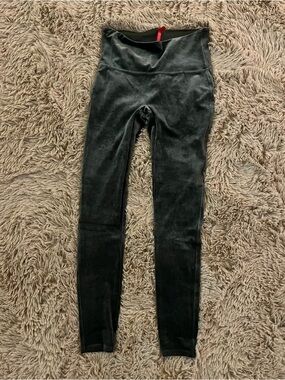 SPANX Velvet Shaping Leggings L Dark Green